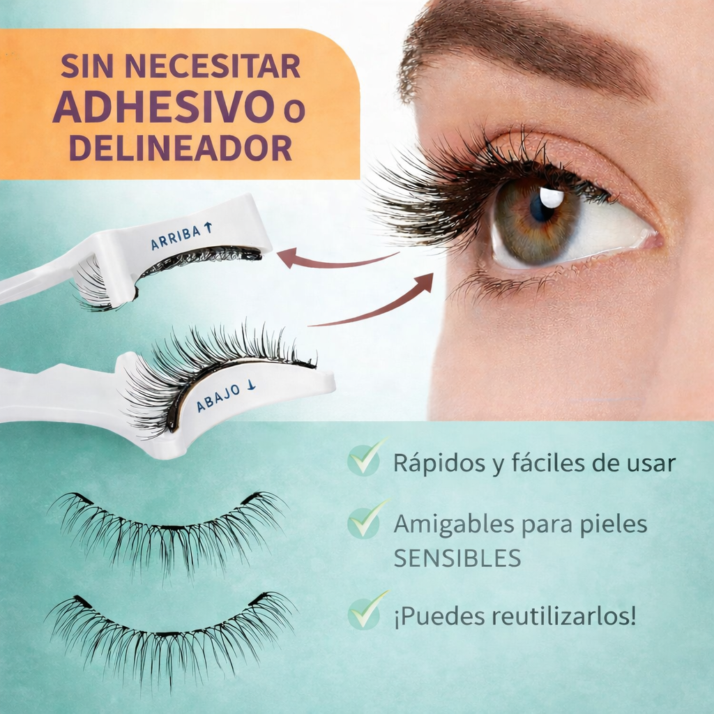 Kit de Pestañas Magnéticas -  Volumen Intenso con Aplicador
